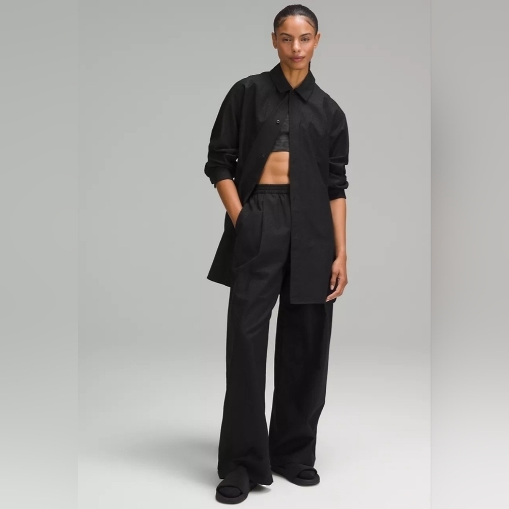 LULULEMON LAB Jacquard Relaxed-Fit Shirt In Leopardo Jacquard MED Black Size 10